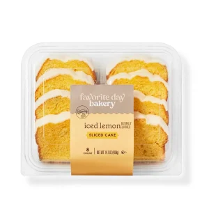 Favorite Day Iced Lemon Sliced Loaf Cake Bakery Fresh - 14.1oz